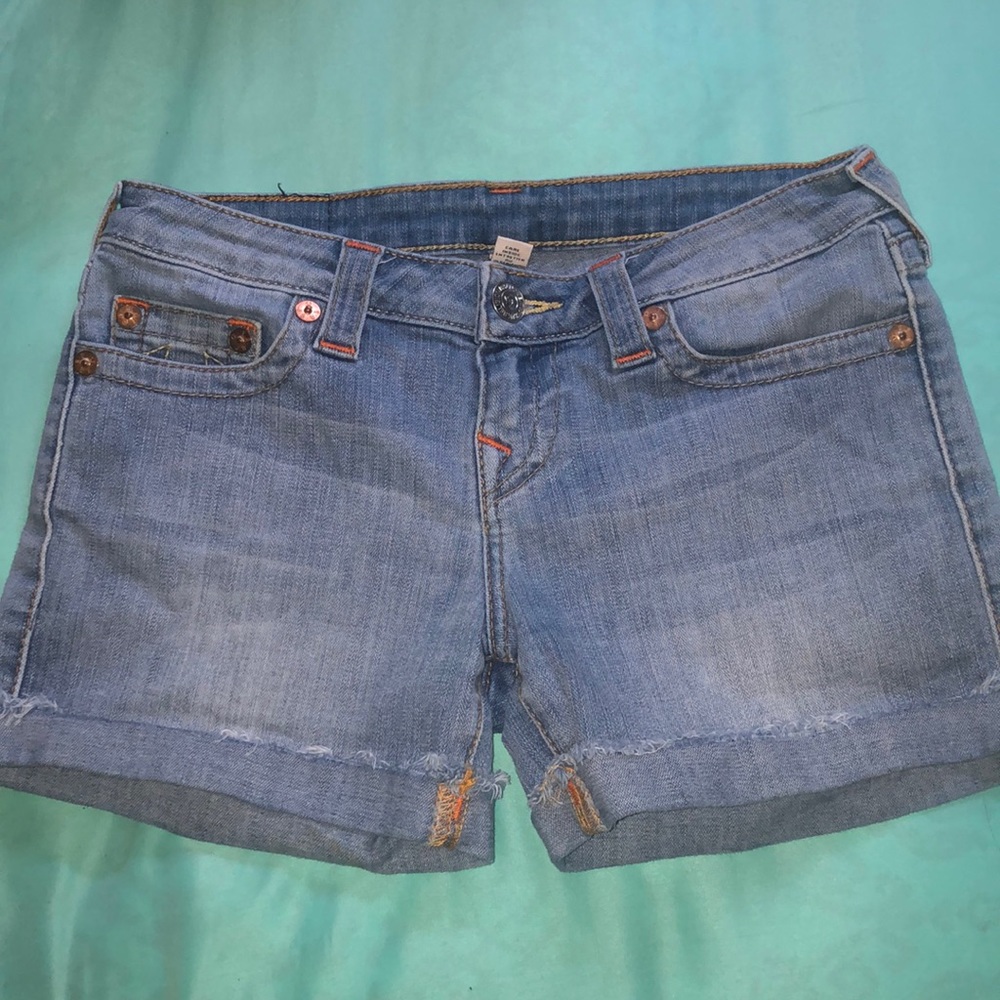 True Religion Mid Cut Off Shorts